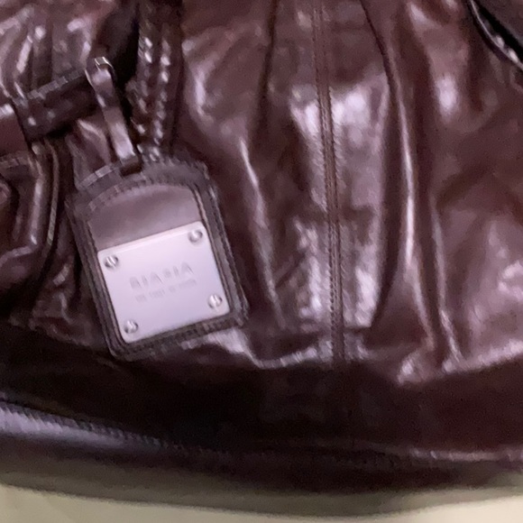 large Biasia Leather bag, made in Italy - Picture 2 of 8